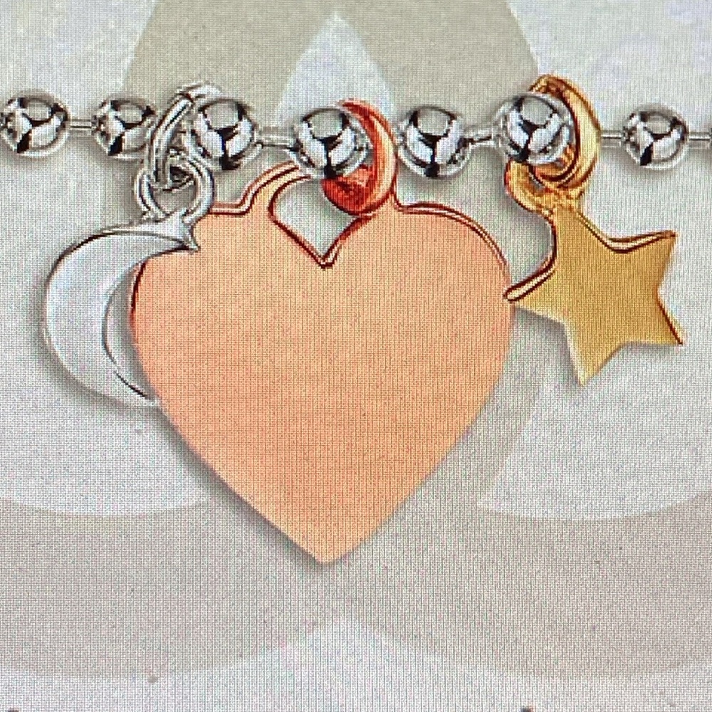 NWOT - LXI (Love X Infinity) Heart Moon & Stars Ball Bracelet* - Picture 6 of 10